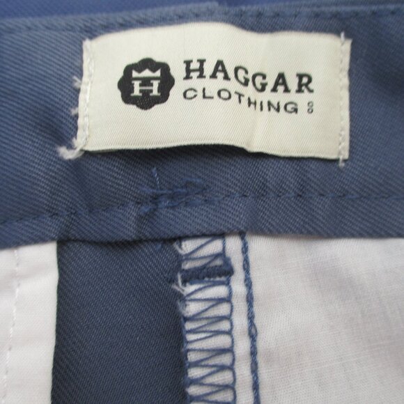 Haggar Mens Pleated Expandable Waistband Blue Golf Short Pant NWOT - 42W - 44W - Picture 2 of 2